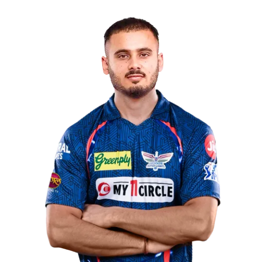 Abdul Samad posing in lucknow super giants jersey