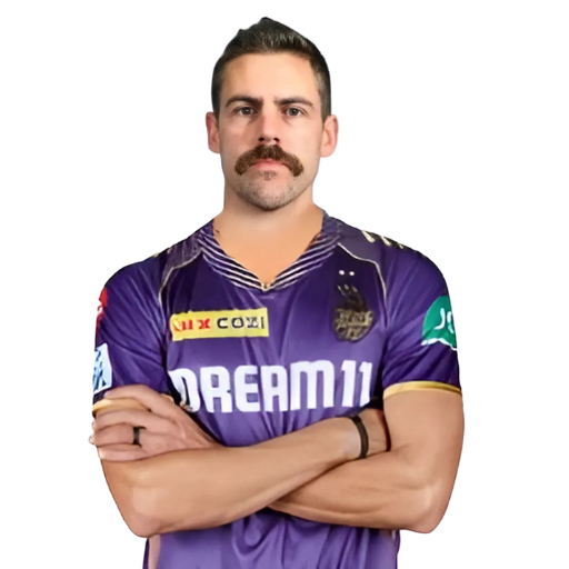 Anrich Nortje posing in Kolkata Knight Riders jersey
