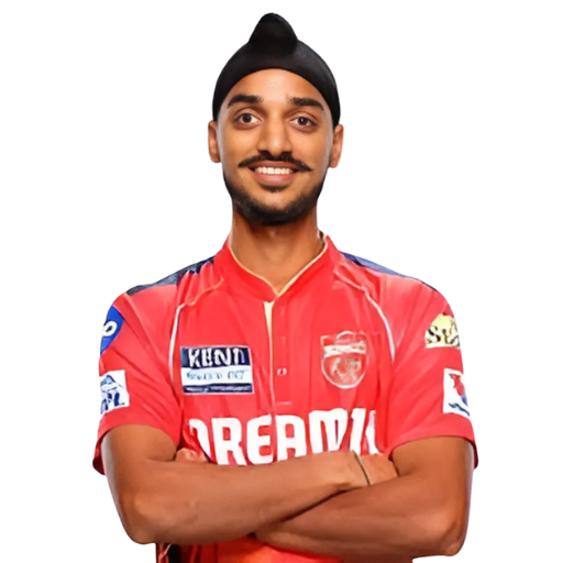 Arshdeep Singh posing in punjab kings jersey 2025