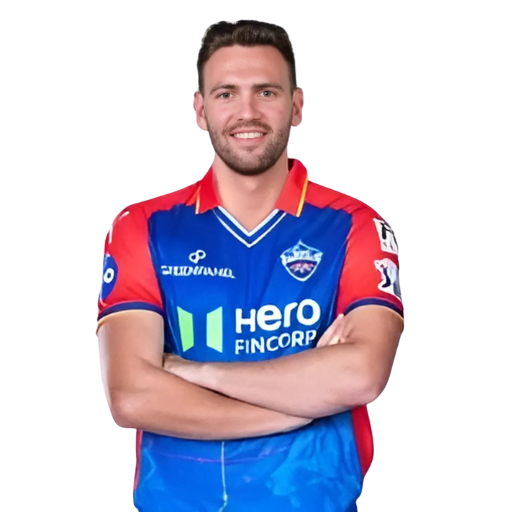 Donovan Ferreira posing in delhi capitals kit