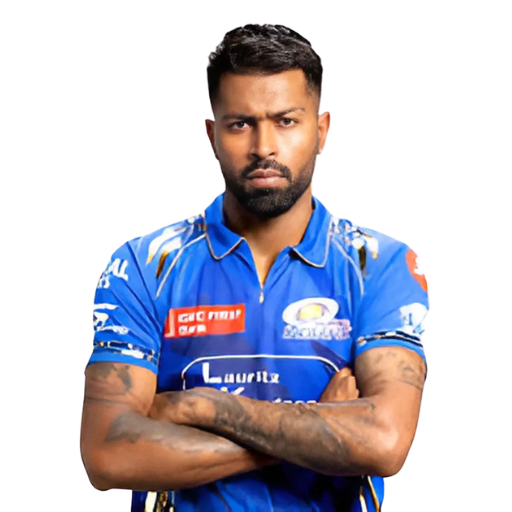 Hardik Pandya posing in mumbai indians jersey