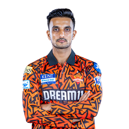 Harshal Patel posing in Sunrisers Hyderabad jersey 2025
