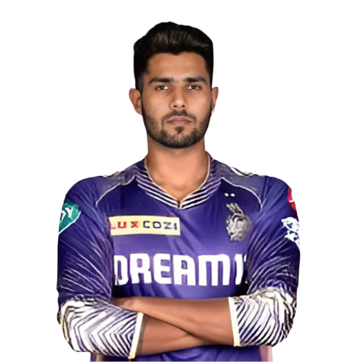 Harshit Rana posing in Kolkata Knight Riders jersey