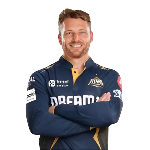 Jos Buttler posing in gujarat titans jersey