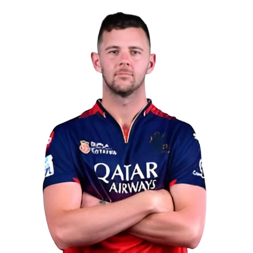 Josh Hazlewood posing in Royal Challengers Bengaluru jersey 2025Josh Hazlewood posing in Royal Challengers Bengaluru jersey 2025