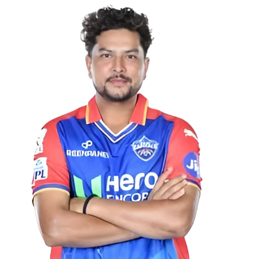 Kuldeep Yadav posing in delhi capitals kit