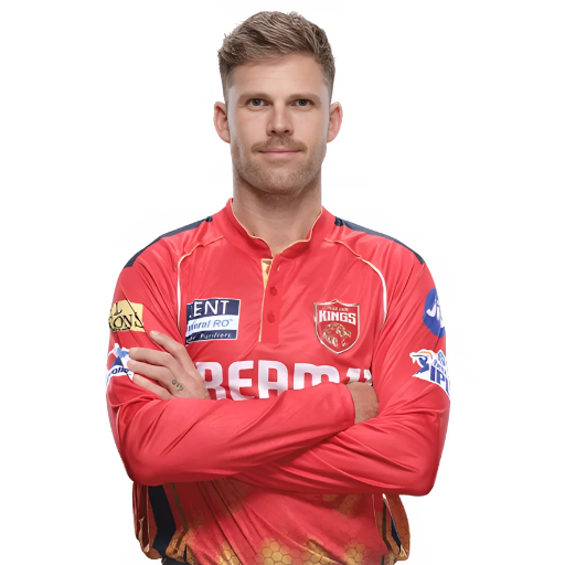 Lockie Ferguson posing in punjab kings jersey 2025