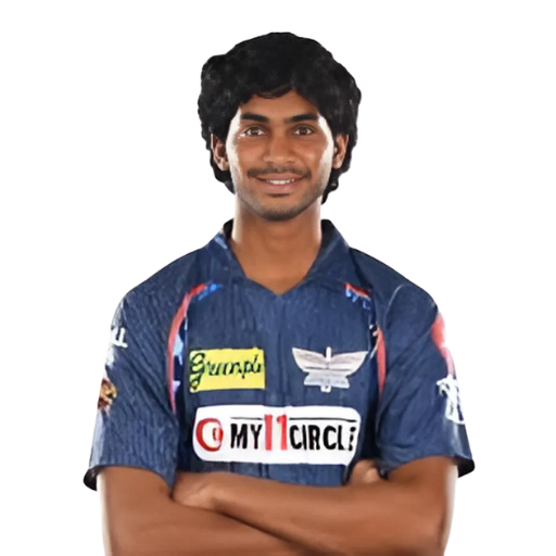 Manimaran Siddharth posing in lucknow super giants jersey