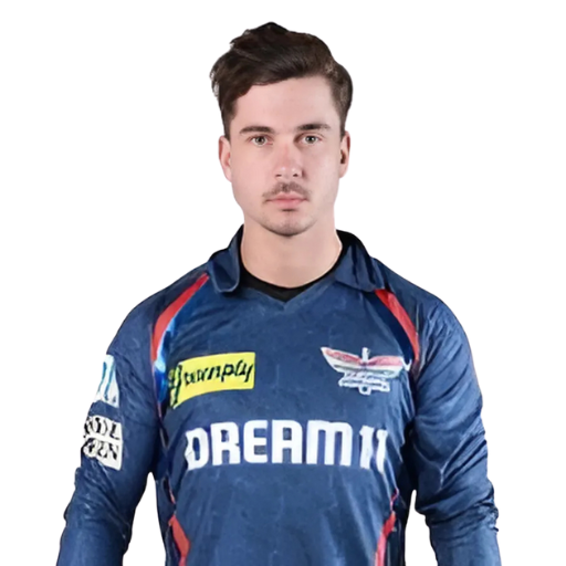 Matthew Breetzke posing in lucknow super giants jersey