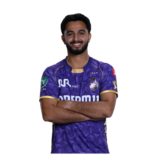Mayank Markande posing in Kolkata Knight Riders jersey