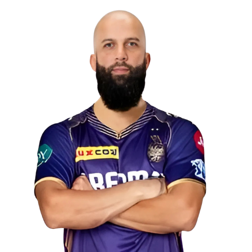 Moeen Ali posing in Kolkata Knight Riders jersey