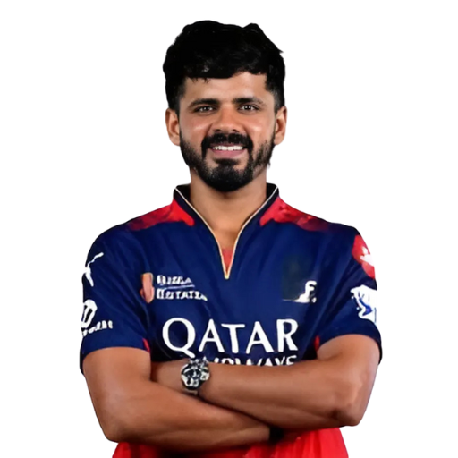 Mohit Rathee posing in Royal Challengers Bengaluru jersey 2025