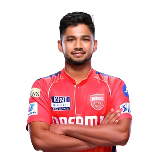 Musheer Khan posing in punjab kings jersey 2025