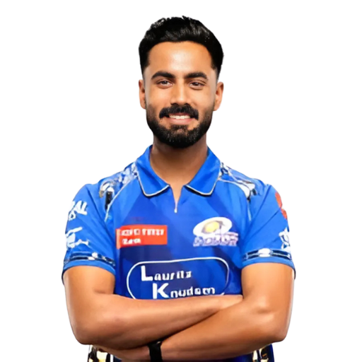 Naman Dhir posing in mumbai indians jersey