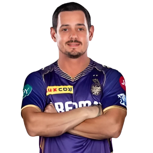 Quinton de Kock posing in Kolkata Knight Riders jersey