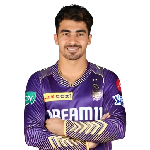 Rahmanullah Gurbaz posing in Kolkata Knight Riders jersey