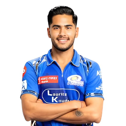 Raj Bawa posing in mumbai indians jersey