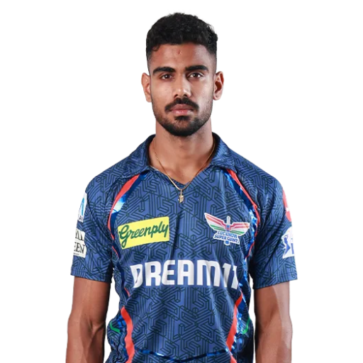 Rajvardhan Hangargekar posing in lucknow super giants jersey