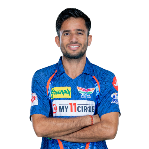 Ravi Bishnoi posing in lucknow super giants jersey