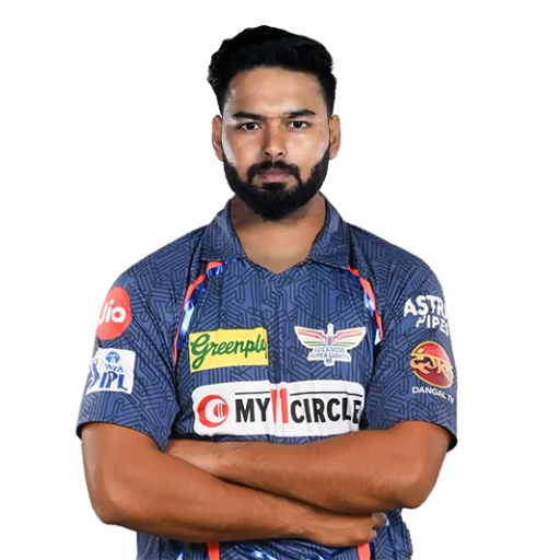 Rishabh Pant posing in lucknow super giants jersey