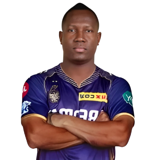 Rovman Powell posing in Kolkata Knight Riders jersey
