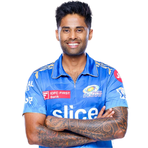 Suryakumar Yadav posing in mumbai indians jersey