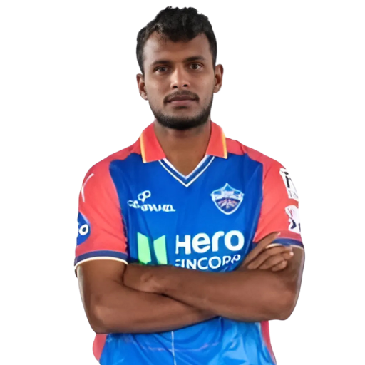 T Natarajan posing in delhi capitals kit