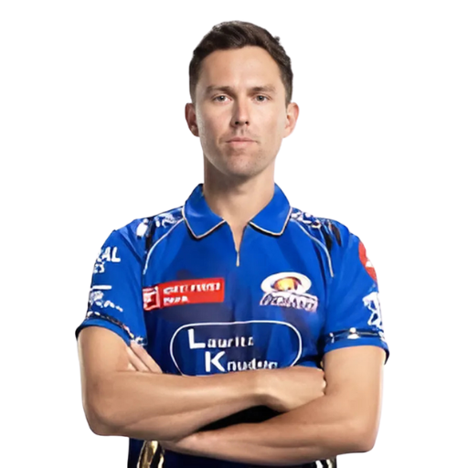 Trent Boult posing in mumbai indians jersey