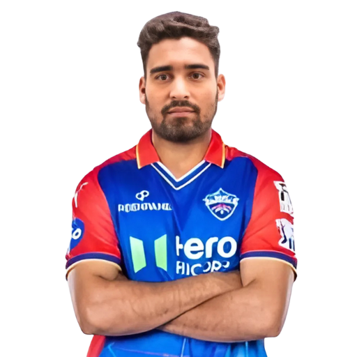 Vipraj Nigam posing in delhi capitals kit