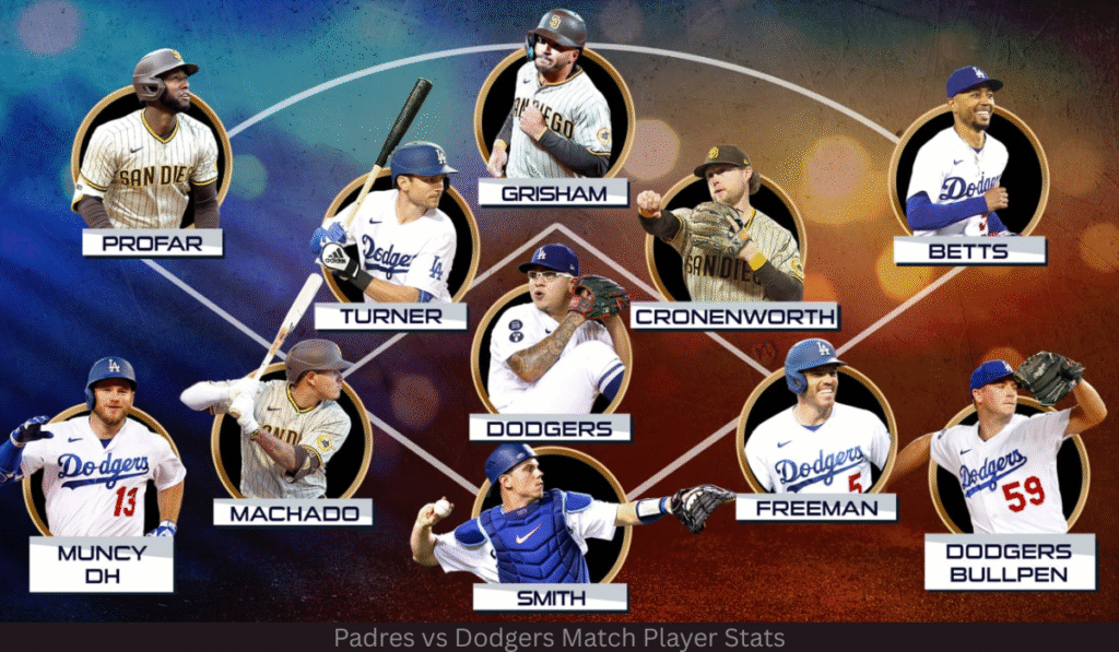 Padres vs Dodgers Match Player Stats