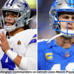 Washington Commanders vs Detroit Lions Match Player Stats