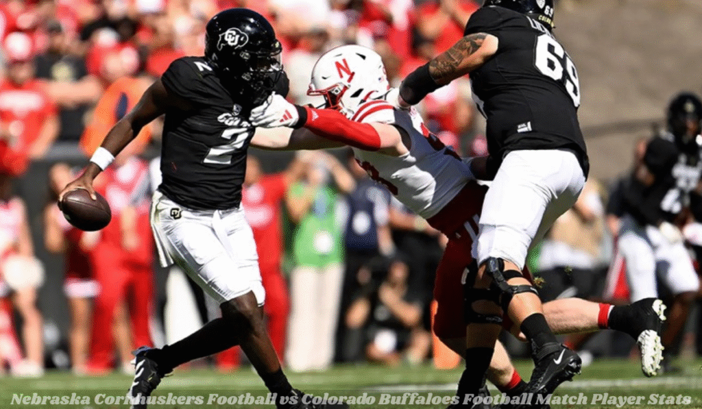 Nebraska Cornhuskers Football vs Colorado Buffaloes Football Match Player Stats