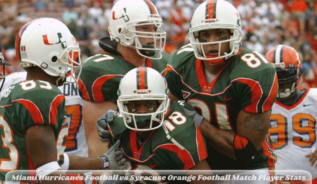 Miami Hurricanes Football vs Syracuse Orange Football Match Player Stats