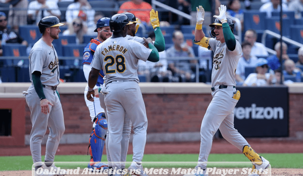 Oakland Athletics vs Mets Match Player Stats