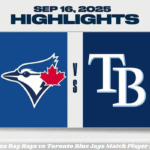 Tampa Bay Rays vs Toronto Blue Jays Match Player Stats