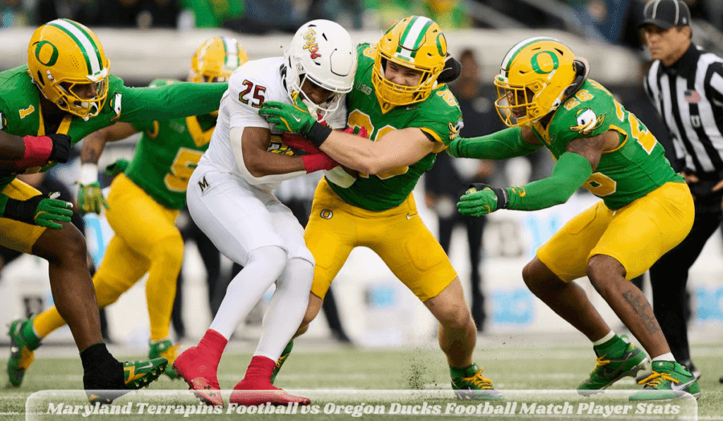 Maryland Terrapins Football vs Oregon Ducks Football Match Player Stats