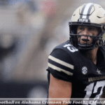 Vanderbilt Football vs Alabama Crimson Tide Football Match Player Stats